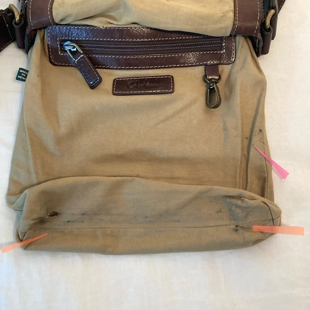 Cole Haan brown leather messenger bag crossbody unisex